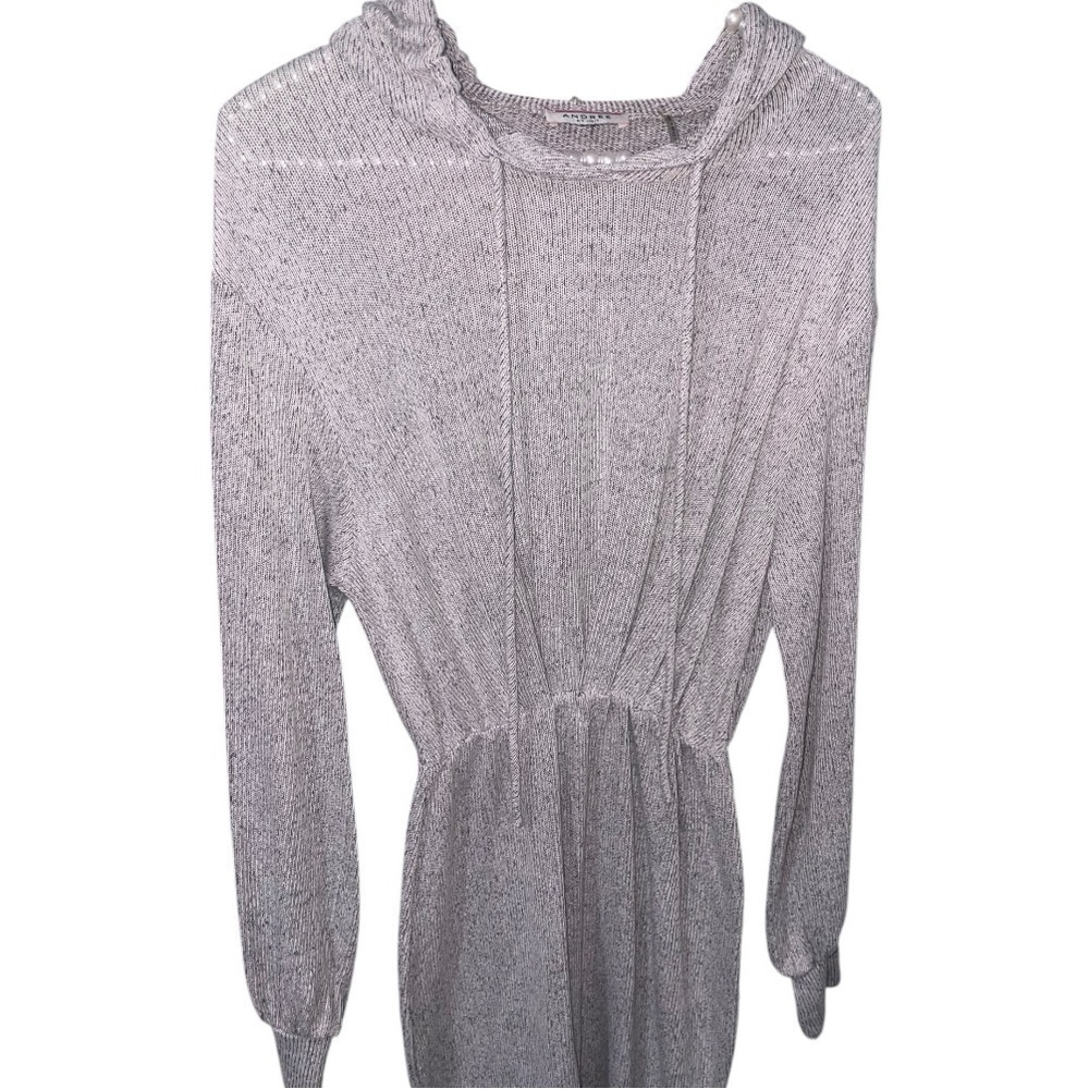 Andree By Unit Hoodie Dress Women Small Lightweight Knit Sport Casual Minimalist - Picture 10 of 14